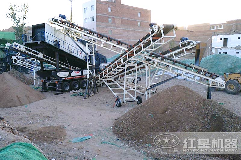 建筑垃圾打石粉作業現場